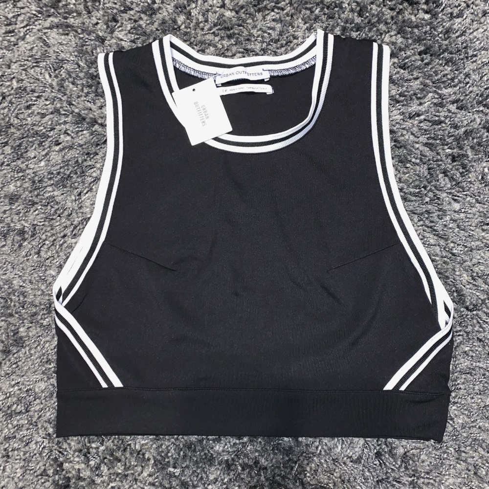 UO Jayce Striped Cropped Tank Top
